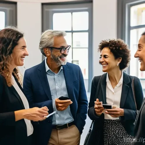 지속가능성 컨설팅 업계 내 전문 네트워킹 - **Networking at a Sustainability Event in Lisbon:**
    "A vibrant and diverse group of sustainabili...